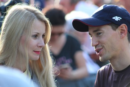 Kamil Stoch z żoną